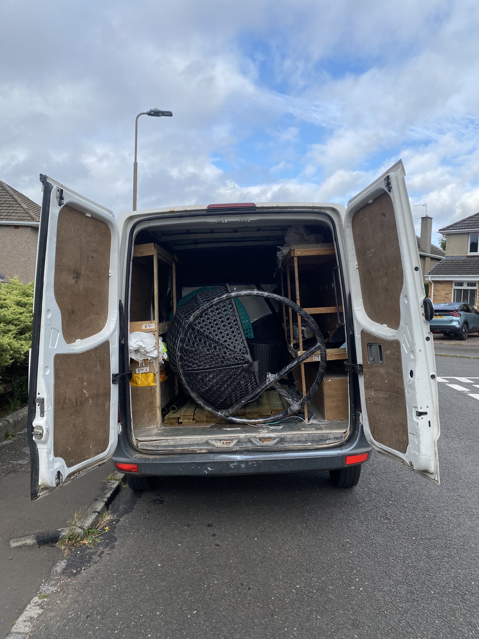 Office equipment boxed and labelled